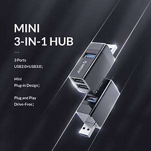 Hub usb 3 cổng USB 3.0 Orico MINI-U32L- Hàng Chính Hãng