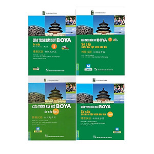 Combo Giáo Trình Hán ngữ Boya Sơ Cấp 1 + 2 Kèm Sách Bài Tập Đáp Án + Học App online (Trọn bộ 4 cuốn)