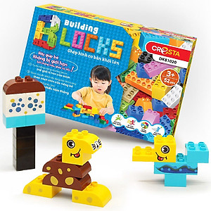 Đồ chơi lắp ráp ghép hình cơ bản khối lớn - CRESTA DK81020 (52 chi tiết)