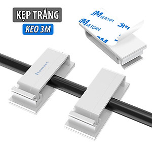 COMBO 2 Kẹp Dây Điện Dán Tường Bản Lớn Có Chốt Nẹp Cố Định Dây Cáp Điện Keo 3M Siêu Dính Tiện Lợi