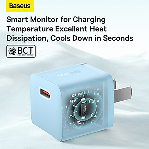 Cốc Sạc Nhanh Cho IPhone 20W Baseus GaN5 Fast Charger - Công Nghệ Power Delivery 3.0 QC 3.0 - Tích Hợp Chip Thông Minh - Công Nghệ Kiểm Soát Nhiệt Độ BCT - Hàng Chính Hãng