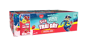 Thùng 48 Hộp Sữa Trái Cây KUN Hương Dâu 180ml/hộp(thẻ cào)