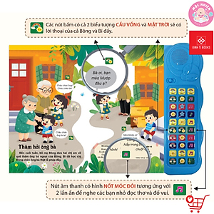 Sách Âm Thanh Phiên Bản Đặc Biệt với 30 Nút Bấm - Thế Giới Động Vật và Bé Học Nói - Đinh Tị Books