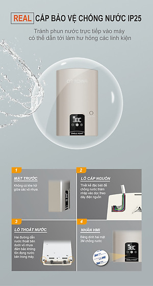 Máy tắm nước nóng OTTOWA TH4501- Hàng chính hãng