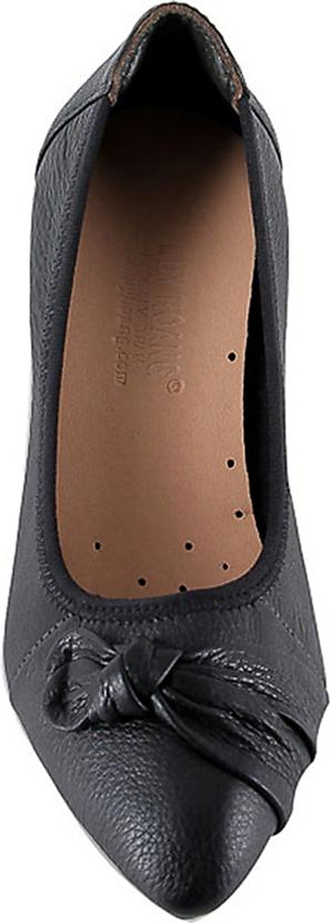 Giày Nữ Da Bò 5 Phân Huy Hoàng HT7942 - Đen