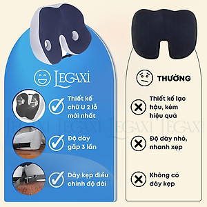 Đệm Mông Ngồi Chống Trĩ, Gối Lót Ghế Chống Đau Xương Cụt Thần Kinh Tọa Thâm Mông Mụn Mông Xe Hơi Legaxi