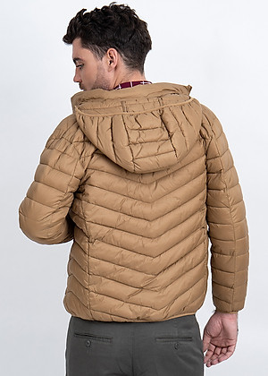 Áo Jacket nam Novelty 03 lớp lông vũ màu nâu NJKMMTMNLR1805314