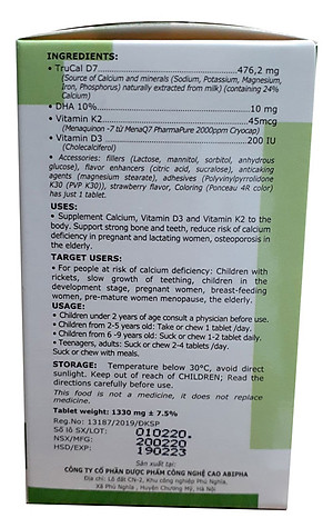 Thực phẩm bảo vệ sức khỏe MEQUIB 2 - Giúp bổ sung vitamin K2 và vitamin D3 cho cơ thể