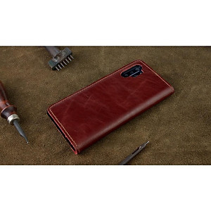 Bao da dành cho Samsung Galaxy Note 10 plus da bò thật