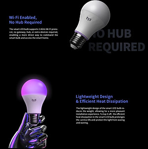 Bóng đèn Led thông minh Yeelight Bulb W4 Lite 9W - RGB 16 triệu màu - Hỗ trợ Apple Homekit, Razer Chroma