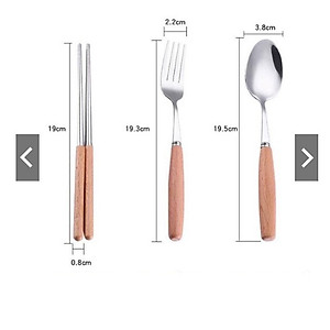 Bộ thìa đũa-muỗng đũa inox có hộp đựng bằng nhựa lúa mạch cao cấp- Hàng chính hãng PAKASA