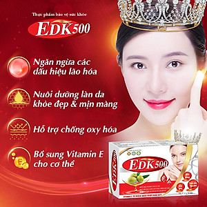 Viên Uống Vitamin E EDK500 Dân Khang Chống Oxy Hóa Dưỡng Da Sáng Khỏe Hộp 30 Viên
