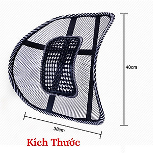 Tấm Lưới Đệm Tựa Lưng, Đệm Ghế Ô Tô, Ghế Văn Phòng - Matxa Thư Giãn Cột Sống Chống Mỏi Lưng - Hangf Loại 1 Chính Hãng MINIIN