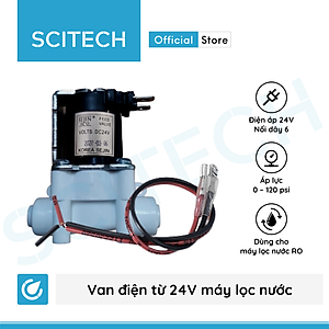 Van điện từ 24V, 36V nối nhanh kèm dây điện dùng trong máy lọc nước - Hàng chính hãng