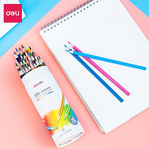 Bút chì màu chuyên nghiệp dạng cốc Deli 24/36/48 màu - 68123/68124/68125
