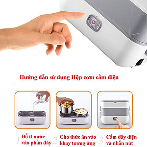 Hộp Cơm Cắm Điện Đời Mới Chính Hãng MINIIN, Hâm Nóng, Giữ Nhiệt, Nấu Chín Cơm Và Thức Ăn, 2 Tầng Nhỏ Gọn, 4 Bát Innox Không Gỉ, Tặng Kèm Bộ Đũa Và Thìa, Đa Chức Năng, Dễ Dàng Vệ Sinh