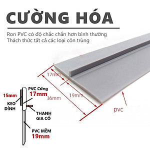 Miếng chặn cửa pvc gia cường - Thanh nẹp chắn khe hở dán chân cửa, chống bụi, chống ồn, chống côn trùng RPVC