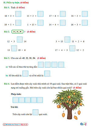 Sách - Đề Kiểm Tra Toán Lớp 1 - Cánh Diều - Học Kì 2