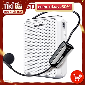 Takstar E300W- Tặng túi rút đựng máy trợ giảng - Máy Trợ Giảng Không Dây UHF, Kết Nối Bluetooth, Công Suất 10W Cho Giáo Viên, Bán Hàng- Hàng chính hãng