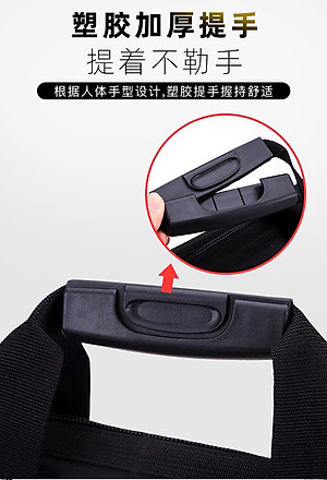 [Cao Cấp] Túi Đồ Nghề Dụng Cụ Sửa Chữa Nắp Vuông Có Ngăn Phụ Kéo Khóa màu đen xám KIRITO