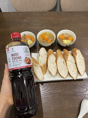 Nước tương mật hoa dừa Sokfarm - Chai 1L Dòng chuyên nấu ăn, không từ đậu nành, giảm 50% lượng muối