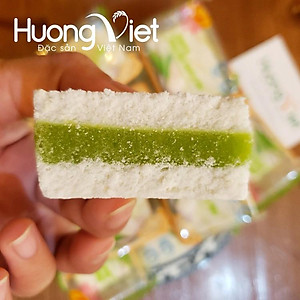 Đặc Sản Sóc Trăng - Bánh In Đậu Xanh Lá Dứa Tân Huê Viên Túi 10 Bánh 400G, Đặc Sản Bánh In Sóc Trăng Nhân Lá Dứa, Đậu Xanh