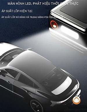 Máy Bơm Lốp Xe Điện 130PSI MH LED Thông Minh Pin Sạc Nhỏ Gọn Mạnh Mẽ Tự Động Ngắt Khi Đủ Hơi