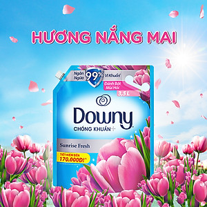 Nước Xả vải DOWNY Hương Nước Nắng Mai Túi 4L