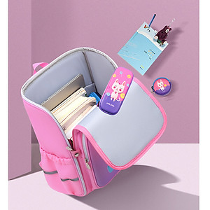 Balo chống gù dáng hộp 3D cho bé trai ,balo học sinh tiểu học PHI HANH GIA siêu dễ thương HS1029