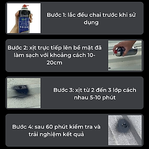 Bình Xịt Chống Thấm Trần Nhà, Tường Ngoài, Mái Tôn, Tạo Lớp Phủ Chống Nước Chống Rò Rỉ O'tech BX-7 - Hàng Chính Hãng