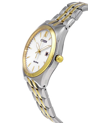 Đồng Hồ Nam Citizen Dây Kim Loại Máy Eco-Drive BM7334-58B - Mặt Trắng