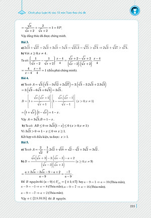 Sách Chinh Phục Luyện Thi Vào 10 Môn Toán Theo Chủ Đề