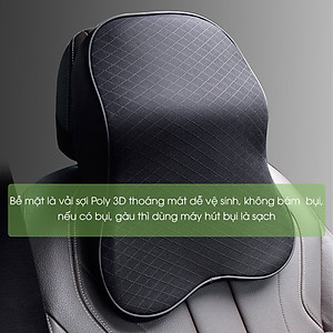Gối tựa đầu xe ô tô cao su non, gối tựa lưng ô tô cao cấp kê cổ tựa lưng ghế ô tô, massage vai gáy phụ kiện xe hơi Tâm Luân