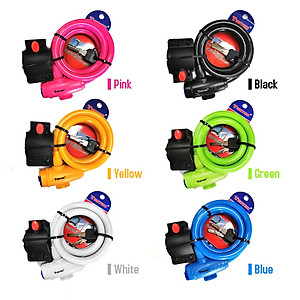 Khóa xe đạp Khóa chống trộm bằng cáp cuộn 12mm với chìa khóa an toàn kèm giá đỡ Xe đạp leo núi