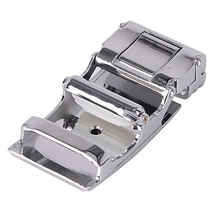 Đầu khóa da đà điểu Huy Hoàng da hột 3,5P đầu trắng màu nâu đất HT9418