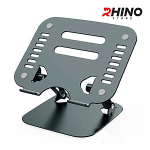 Kệ đỡ Laptop tản nhiệt Rhino KL201, giá đỡ máy tính nhôm cao cấp, gấp gọn - Hàng chính hãng