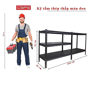 Kệ đa năng tấm thép thấp CSPS 182cm Ngang x 46cm Rộng x 91cm Cao
