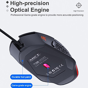 Chuột Led RGB gaming T90 7200dpi công thái học chống mỏi cổ tay Cho máy tính laptopChuột Led RGB gaming T90 7200dpi công thái học chống mỏi cổ tay Cho máy tính laptop hàng nhập khẩu