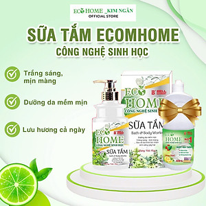 Sữa Tắm Nước Hoa Công Nghệ Sinh Học ECOHOME Kim Ngân Store Giúp Loại Bỏ Bụi Bẩn Trên Da, Không Gây Khô Da, Dưỡng Ẩm Da, Tặng rửa chén 400G