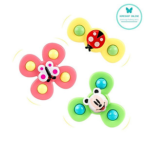 Set 3 đồ chơi con quay spinner hình côn trùng vui nhộn cho bé
