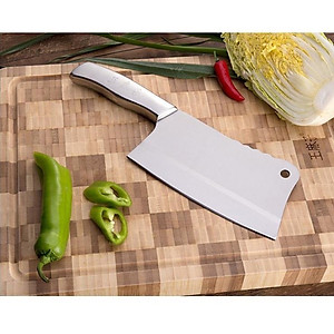 Dao chặt xương Nhật  lưỡi dao bén , chống trơn trượt ,  không rỉ , cán inox  dễ cầm ,  thiết kế lượn sóng giúp giảm tiếng ồn  , đầu dao có lỗ treo gọn gàng  , sạch sẽ 