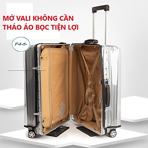 Áo bọc vali trong suốt, nhiều size- CHỌN SIZE- Bao trùm vali chống trầy xước đủ cỡ 18- 20-22-24-26-28-30 inch -Hàng chính hãng