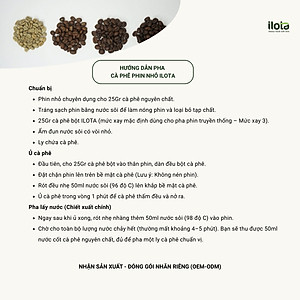 Cà phê ILOTA 3 ĐẬM rang xay nguyên chất dạng xay mộc Arabica Robusta gói 500gr
