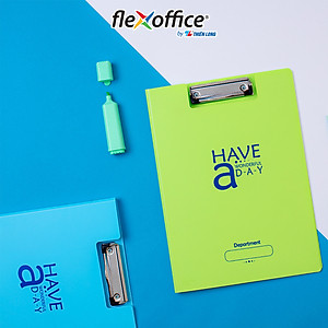 Bìa trình ký kép màu Pastel nhựa PP Thiên Long Flexoffice FO-CB03