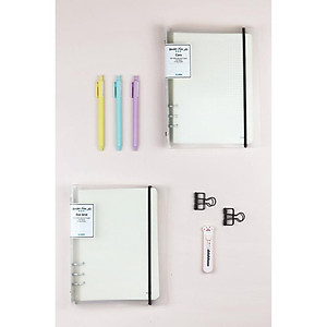 Sổ Klong Caro/Dot Grid Kẹp còng A5 - 100 tờ Giấy siêu dày; Klong MS: 994