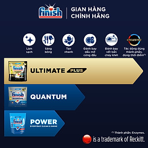 Combo Nâng Cao: 3 X Túi 21 Viên Nước Rửa Bát Powerball Quantum + Nước Làm Bóng Rinse & Shine Aid 500ml + Dung Dịch Vệ Sinh Máy Rửa Chén 250ml