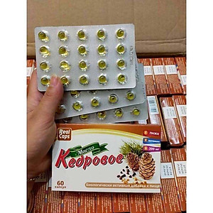 Tinh Dầu Thông Đỏ Nga Real Caps Cedar Oil 60 viên