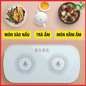 Đĩa hâm nóng đồ ăn trà cafe sữa SOP MEDIA kèm đế điện dùng cho mọi chất liệu an toàn tiện lợi, có mặt kính cường lực Hàng Chính Hãng