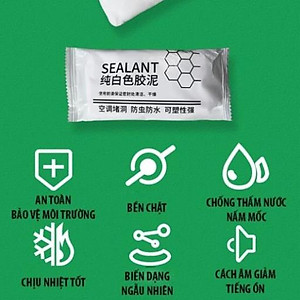 Xi măng trắng dẻo chống thấm, trám tường nhà lỗ điều hòa, đường ống nước