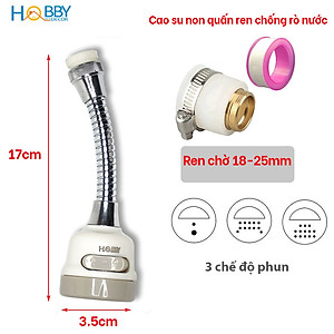 Bộ đầu nối vòi rửa chén tăng áp 3 chế độ Hobby Home Decor VSTADAY có khớp nối